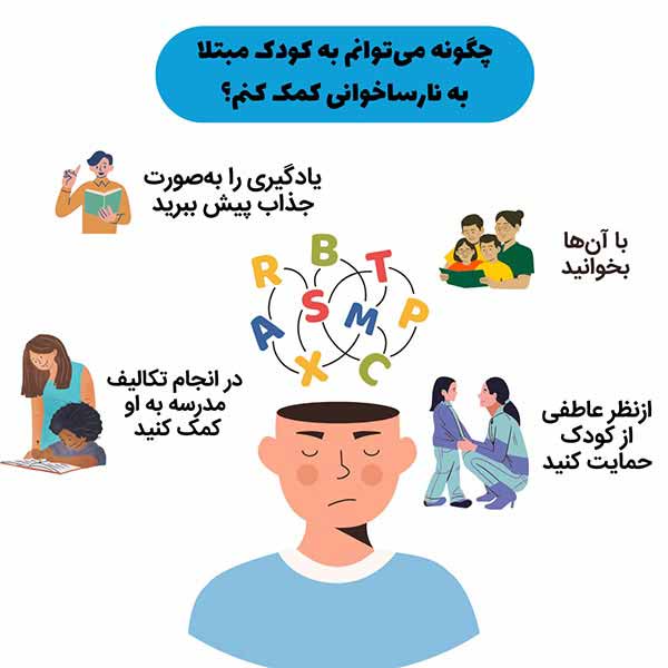 چگونه می‌توانم به کودک مبتلا به نارساخوانی کمک کنم؟