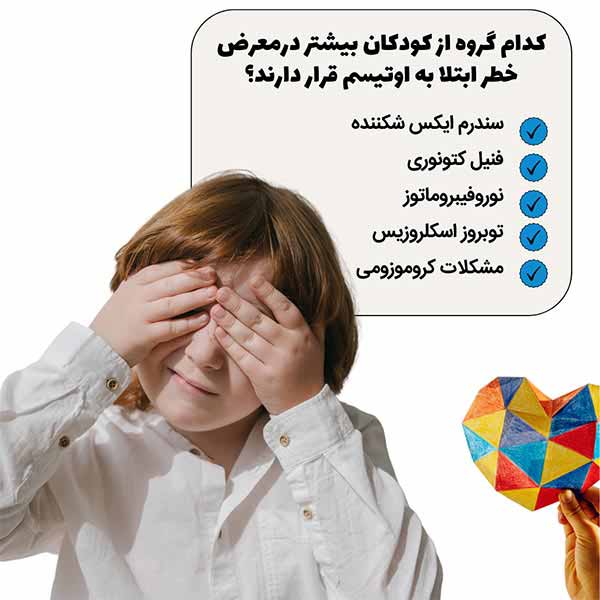 کودکانی که بیشتر درمعرض خطر ابتلا به اوتیسم قرار دارند