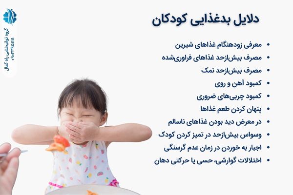دلیل بدغذایی کودکان