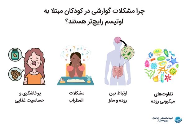 علت شیوع بیشتر مشکلات گوارشی در اتیسم