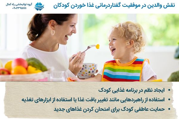 نقش والدین در درمان مشکلات غذا خوردن